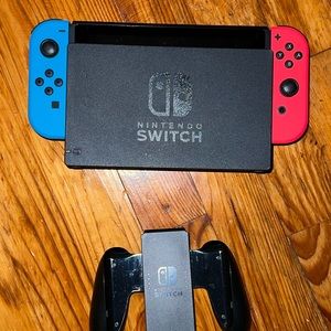 Nintendo Switch with Neon Blue and Neon Red plus 3 games